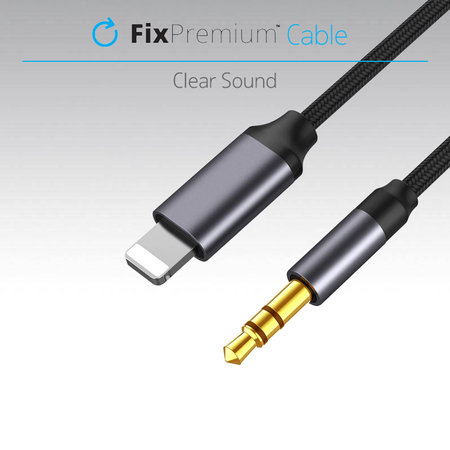 FixPremium - Câble USB-C / Jack 3,5 mm (1 m), noir