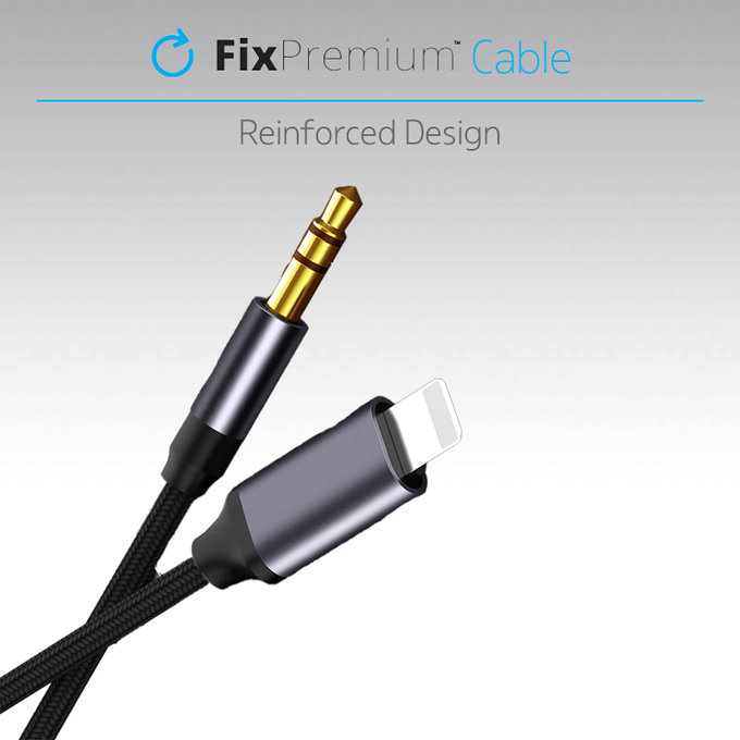 FixPremium - Câble USB-C / Jack 3,5 mm (1 m), noir