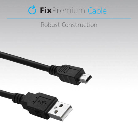 FixPremium - Câble Mini-USB / USB (1m), noir