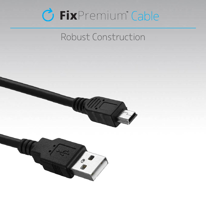 FixPremium - Câble Mini-USB / USB (1m), noir