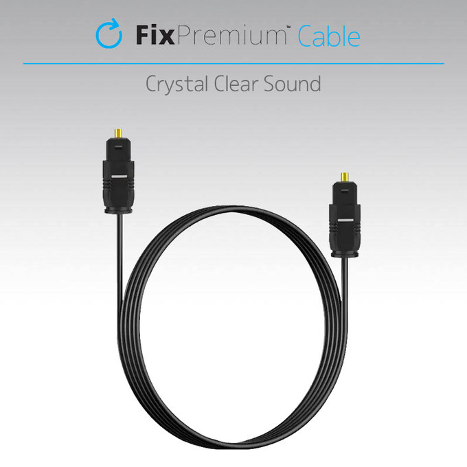 FixPremium - Câble audio optique (1m), noir