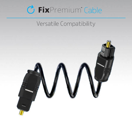 FixPremium - Câble audio optique (2m), noir