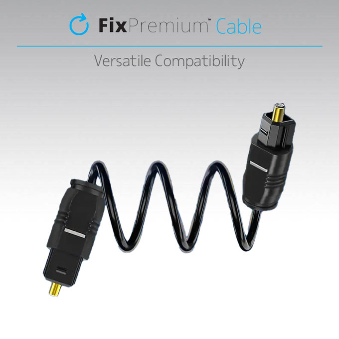 FixPremium - Câble audio optique (2m), noir