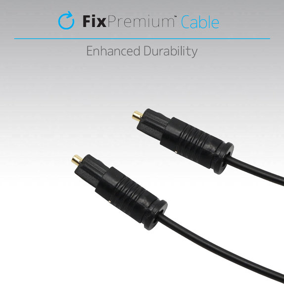 FixPremium - Câble audio optique (2m), noir
