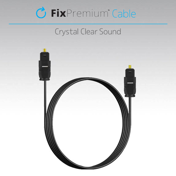 FixPremium - Câble audio optique (2m), noir