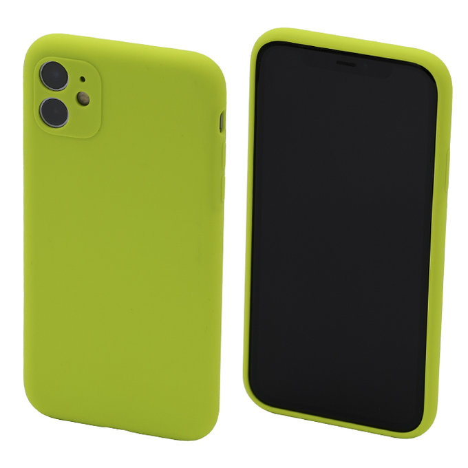 FixPremium - Coque en silicone pour iPhone 11, vert fluo