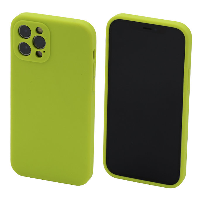 FixPremium - Coque en silicone pour iPhone 12 Pro, vert fluo