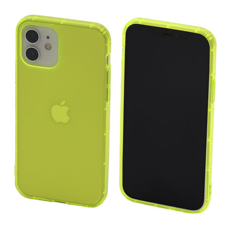 FixPremium - Coque transparente pour iPhone 12 & 12 Pro, jaune