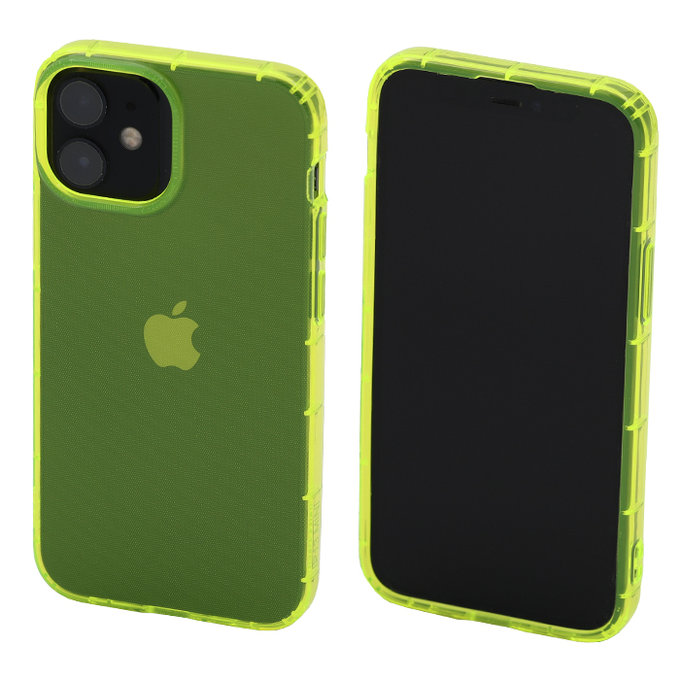 FixPremium - Coque transparente pour iPhone 13 mini, jaune