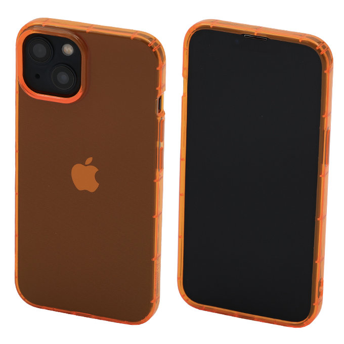 FixPremium - Coque transparente pour iPhone 14, orange