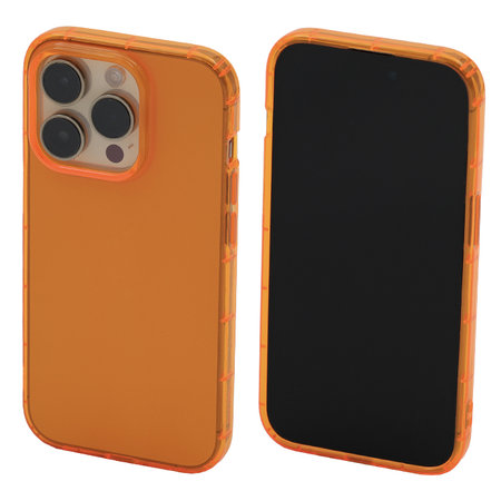 FixPremium - Coque transparente pour iPhone 14 Pro, orange