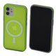 FixPremium - Coque transparente avec MagSafe pour iPhone 12 & 12 Pro, neon green