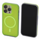 FixPremium - Coque transparente avec MagSafe pour iPhone 14 Pro, neon green