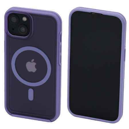 FixPremium - Coque transparente avec MagSafe pour iPhone 13, violette