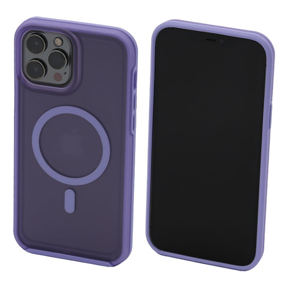 FixPremium - Coque transparente sMagSafe pour iPhone 14 Pro Max, violette