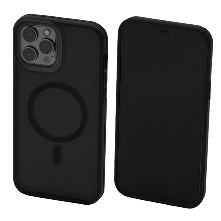 FixPremium - Coque transparente sMagSafe pour iPhone 14 Pro Max, noir givré