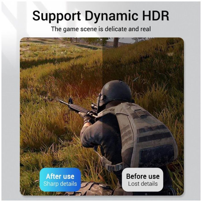 Vention - Câble DisplayPort / DisplayPort, DisplayPort 1.4 (2m), argent