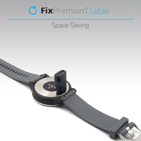 FixPremium - Réduction du connecteur Micro-USB vers Garmin pour Montre, noir