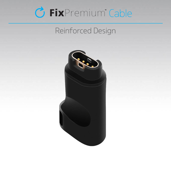 FixPremium - Réduction du connecteur Micro-USB vers Garmin pour Montre, noir