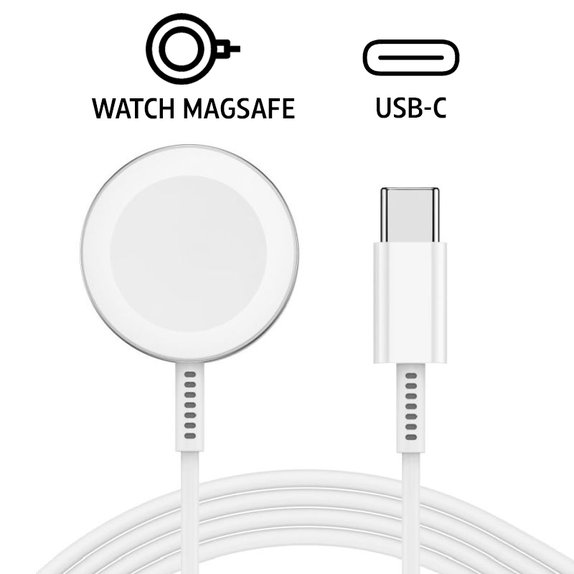 Chargeur magnétique rapide pour câble USB-C pour Apple Watch, 1 m, plastique, bulk