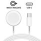Chargeur magnétique rapide pour câble USB-C pour Apple Watch, 1 m, plastique, bulk