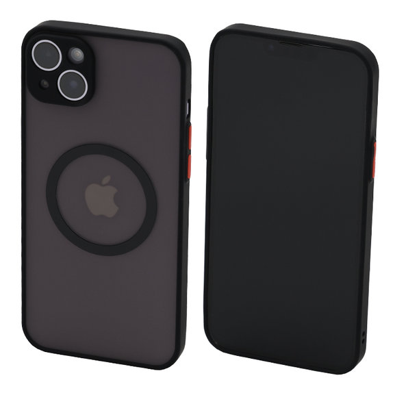 FixPremium - Étui Matte avec MagSafe pour iPhone 14 Plus, noir