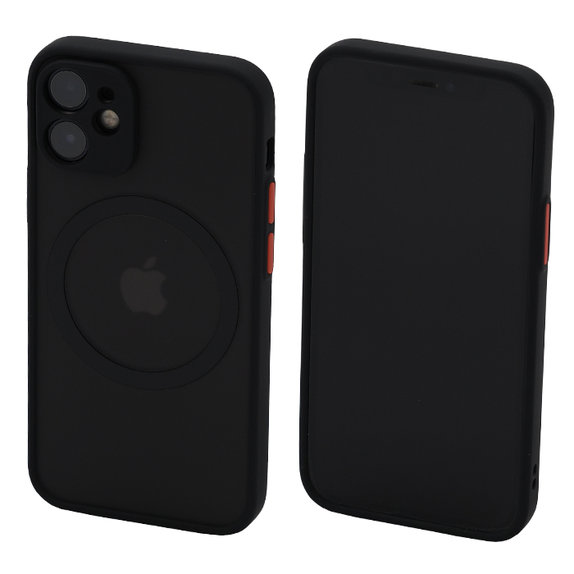 FixPremium - Étui Matte avec MagSafe pour iPhone 12 mini, noir