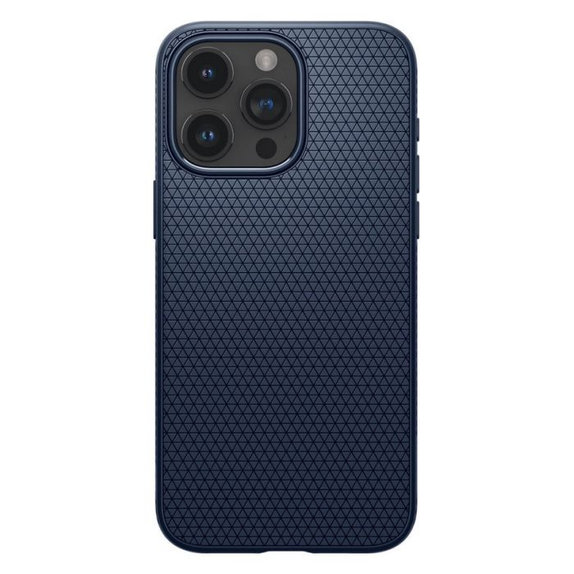 Spigen - Étui Liquid Air pour iPhone 15 Pro Max, Navy Blue