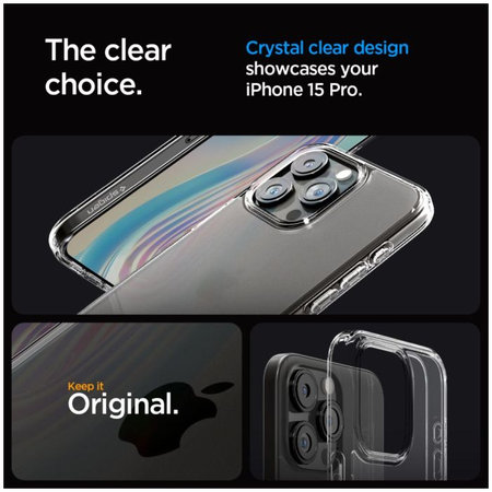 Spigen - Étui Ultra Hybrid pour iPhone 15 Pro, Frost Clear