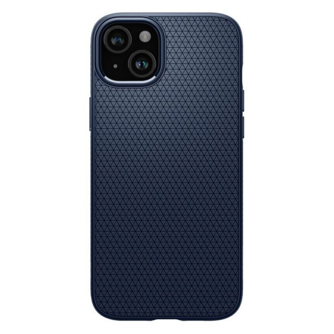 Spigen - Étui Liquid Air pour iPhone 15, Navy Blue