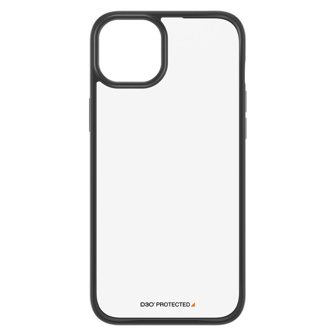 Étui ClearCase D3O pour iPhone 15 Plus, Noir, PanzerGlass