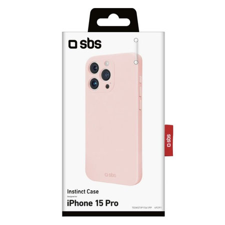 SBS - Étui Instinct pour iPhone 15 Pro, rose