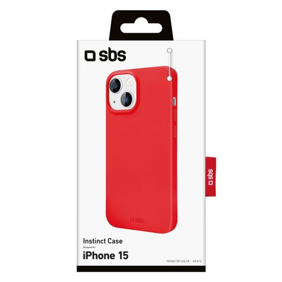 SBS - Étui Instinct pour iPhone 15, rouge