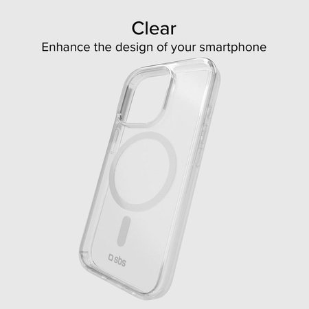 SBS - Étui Light Mag avec MagSafe pour iPhone 15 Pro Max, transparente