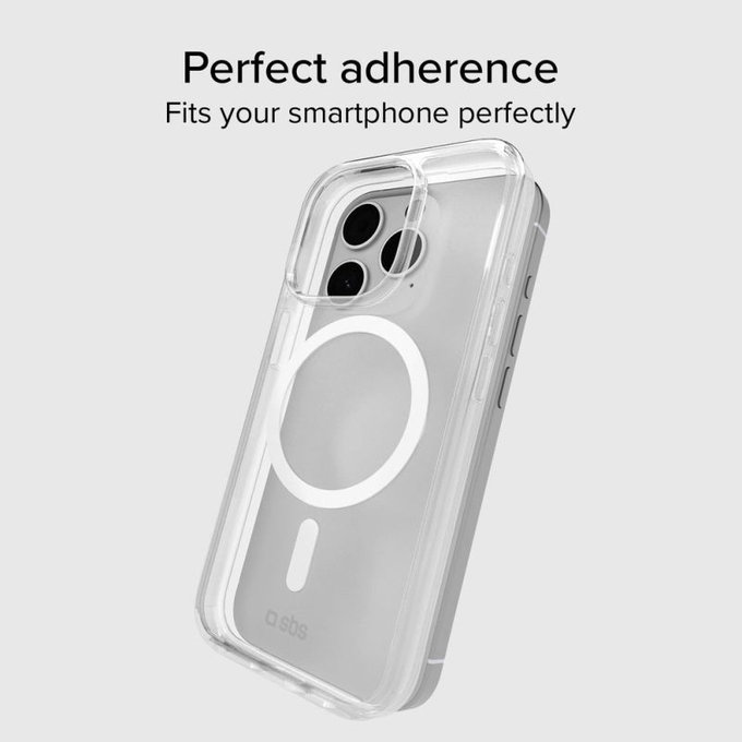 SBS - Étui Light Mag avec MagSafe pour iPhone 15 Pro Max, transparente