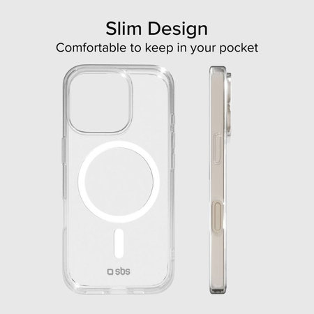 SBS - Étui Light Mag avec MagSafe pour iPhone 15 Pro Max, transparente