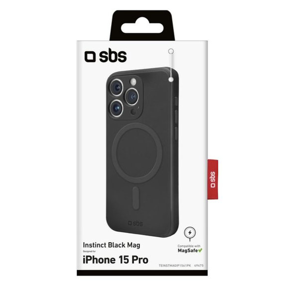 SBS - Étui Instinct avec MagSafe pour iPhone 15 Pro, noir