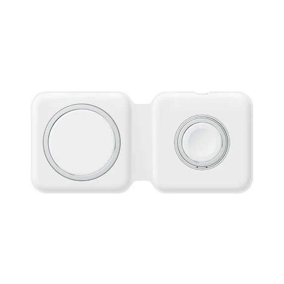 FixPremium - MagSafe Duo pour iPhone a Apple Watch, blanc