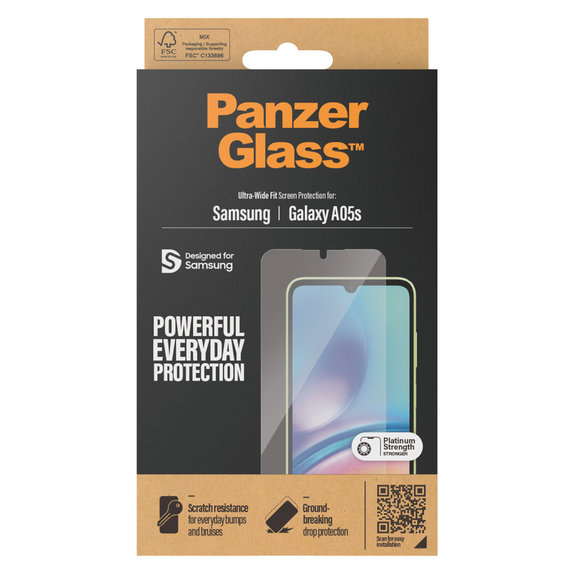 Verre trempé UWF pour Samsung Galaxy A05s, Clair, PanzerGlass