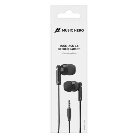 Music Hero - Stereo Écouteurs Tune, Jack 3.5mm, noir