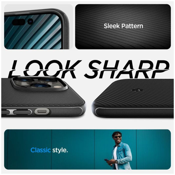 Spigen - Étui Mag Armor avec MagSafe pour iPhone 14 Pro Max, Matte Black