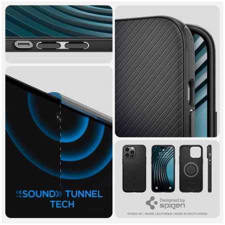 Spigen - Étui Mag Armor avec MagSafe pour iPhone 14 Pro Max, Matte Black