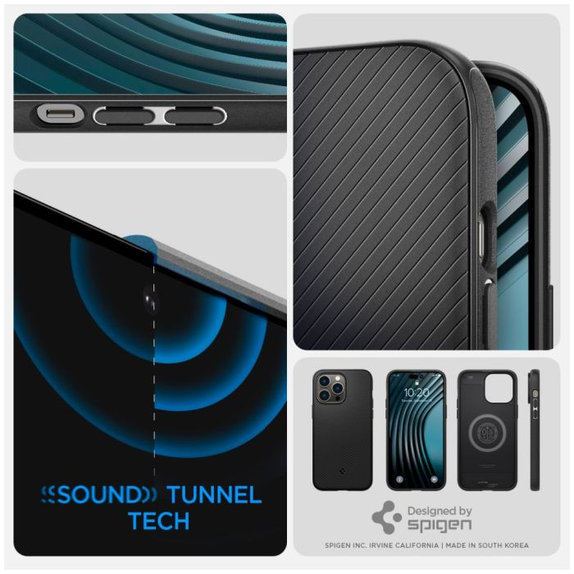 Spigen - Étui Mag Armor avec MagSafe pour iPhone 14 Pro, Matte Black