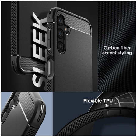 Spigen - Étui Rugged Armor pour Samsung Galaxy A14 4G, Matte Black