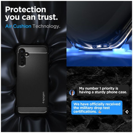 Spigen - Étui Rugged Armor pour Samsung Galaxy A14 4G, Matte Black