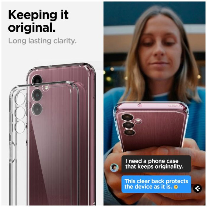 Spigen - Étui Liquid Air pour Samsung Galaxy A14 5G, Crystal Clear