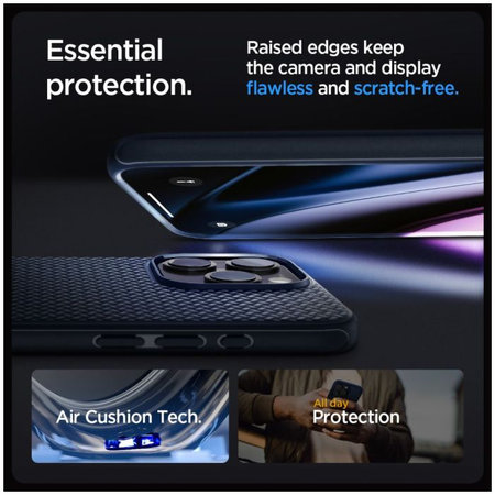 Spigen - Étui Mag Armor avec MagSafe pour iPhone 15 Pro Max, Navy Blue