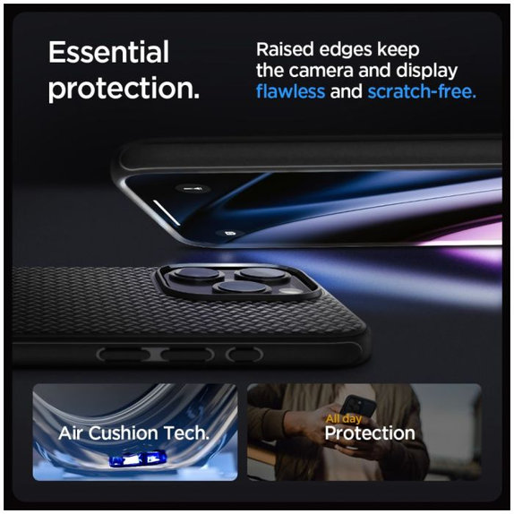 Spigen - Étui Mag Armor avec MagSafe pour iPhone 15 Pro, Matte Black