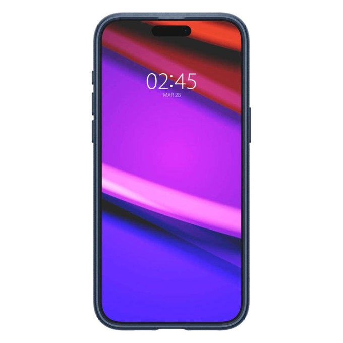 Spigen - Étui Mag Armor avec MagSafe pour iPhone 15 Pro, Navy Blue