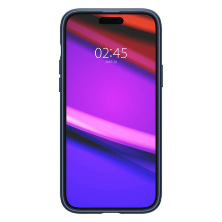 Spigen - Étui Mag Armor avec MagSafe pour iPhone 15, Navy Blue